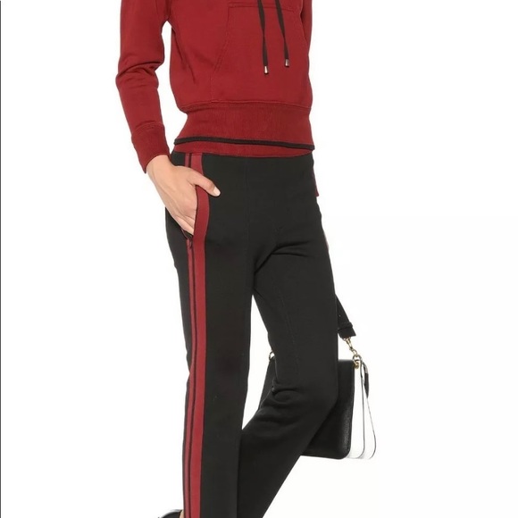 Helmut Lang Technical Track Black Pants Trousers Side Red Stripe Large $445 EUC - Picture 6 of 15